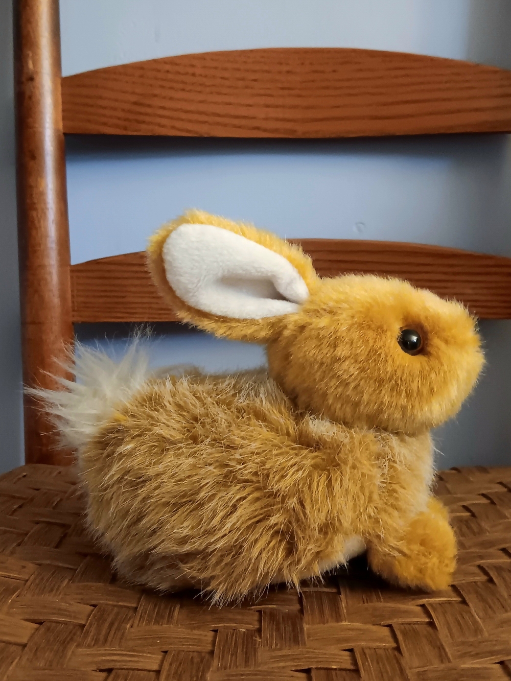 CS International Plush 7" Golden Brown Furry Bunny Rabbit Stuffed Animal Toy